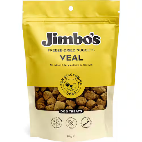 Jimbo's Freeze Dried Veal Nuggets Dog Treats 90g x 6