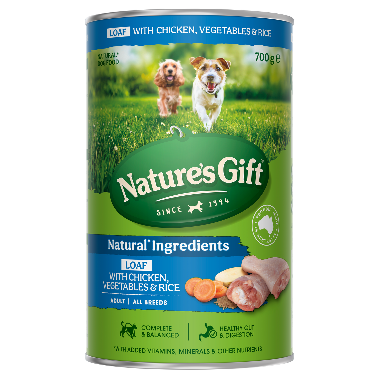 Nature's Gift Dog Loaf Chicken, Vegetables and Rice 700g x 12