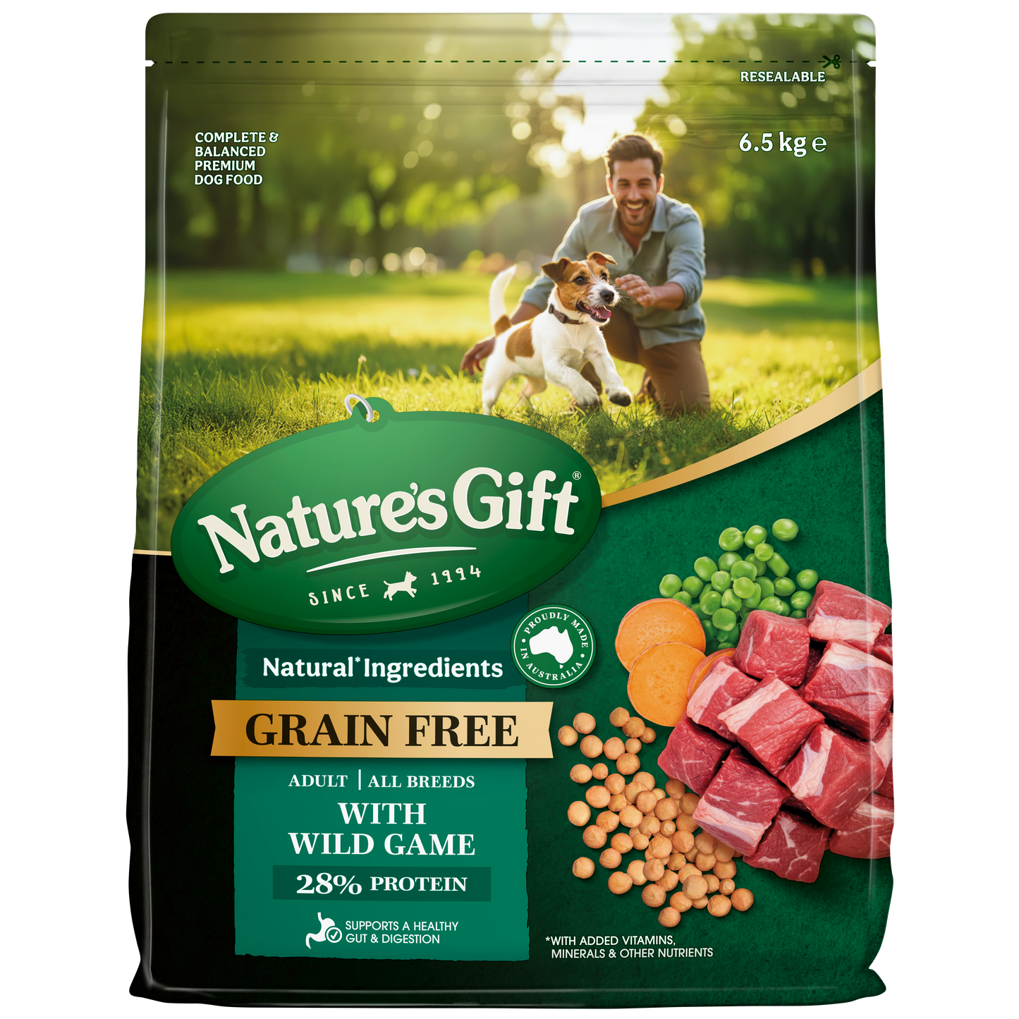 Nature's Gift Grain Free with Wild Game Adult All Breeds 6.5kg x 1