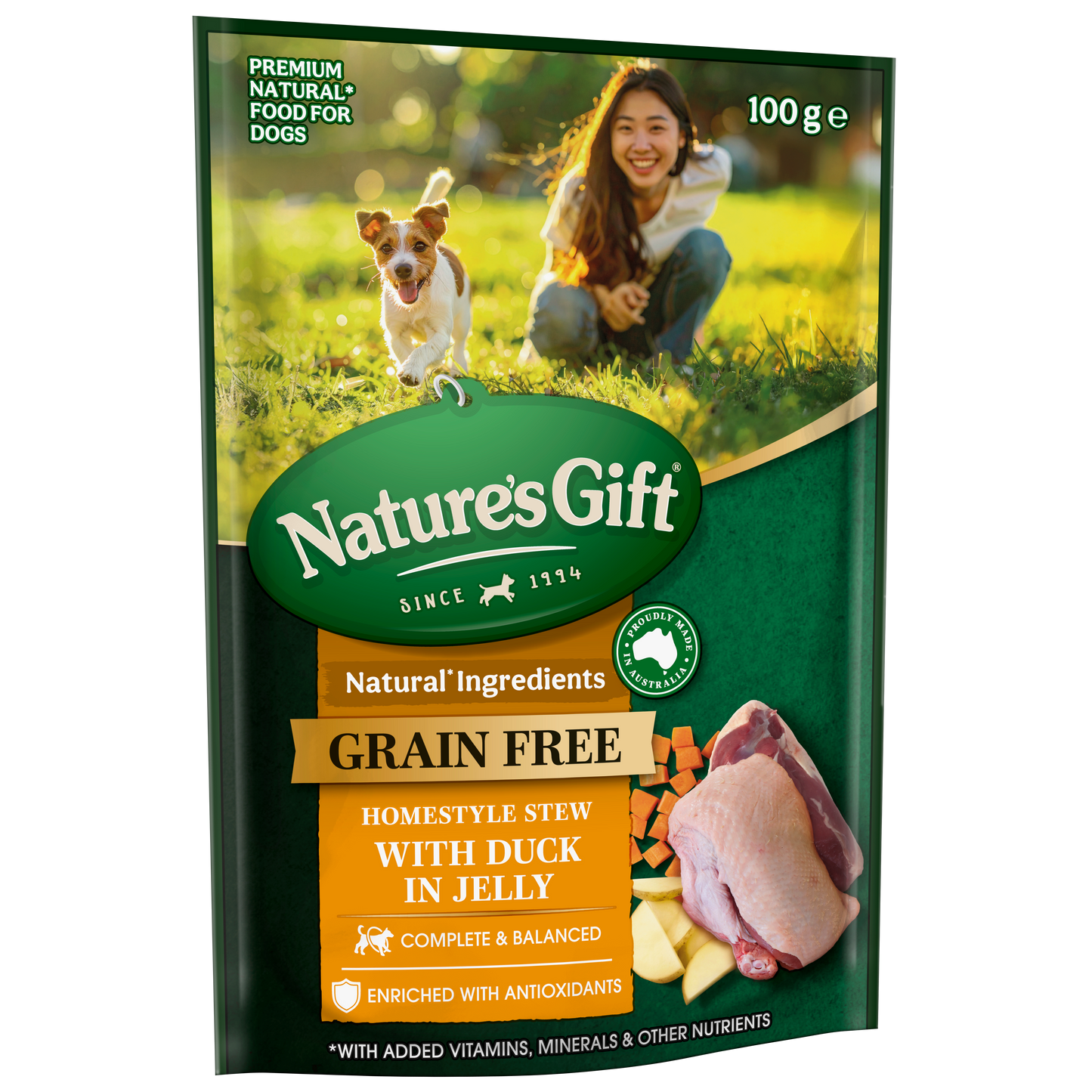 Nature's Gift Grain Free Homestyle Stew with Duck in Jelly 100g x 32