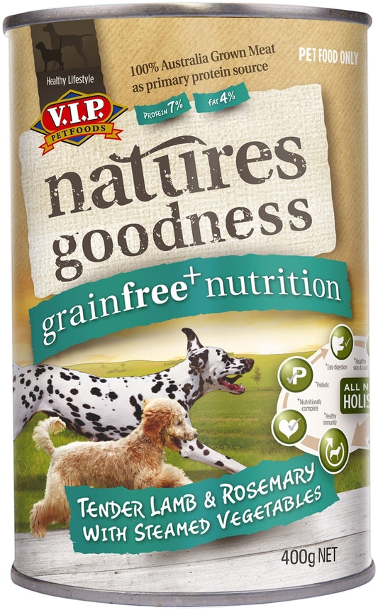 Natures Goodness Grain Free Lamb & Rosemary 400g x 12