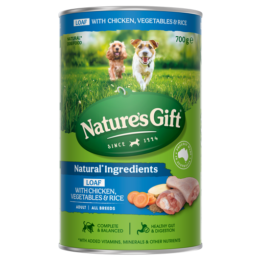 Nature's Gift Dog Loaf Chicken, Vegetables and Rice 700g x 12