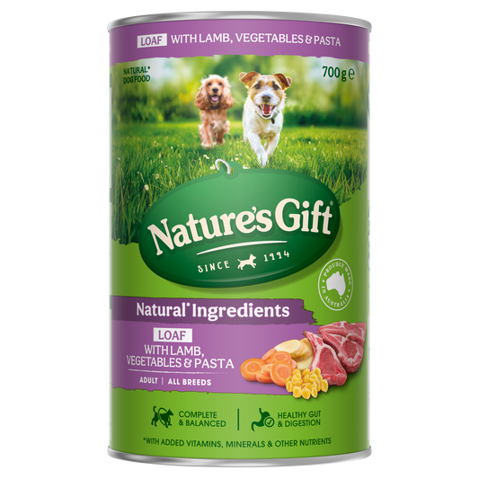 Nature's Gift Dog Loaf Lamb, Vegetables and Pasta 700g x 12