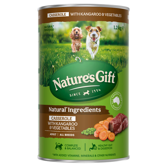 Nature's Gift Dog Casserole Kangaroo and Vegetables 1.2kg x 6