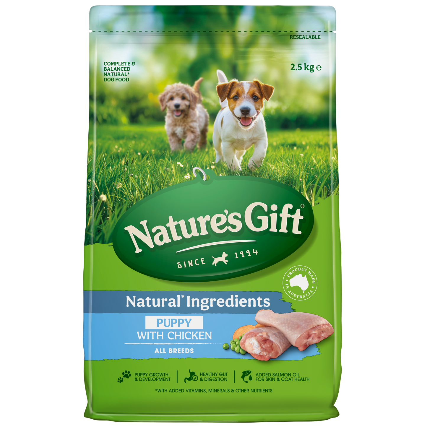 Nature's Gift Puppy Chicken Dry Dog Food 2.5kg x 4