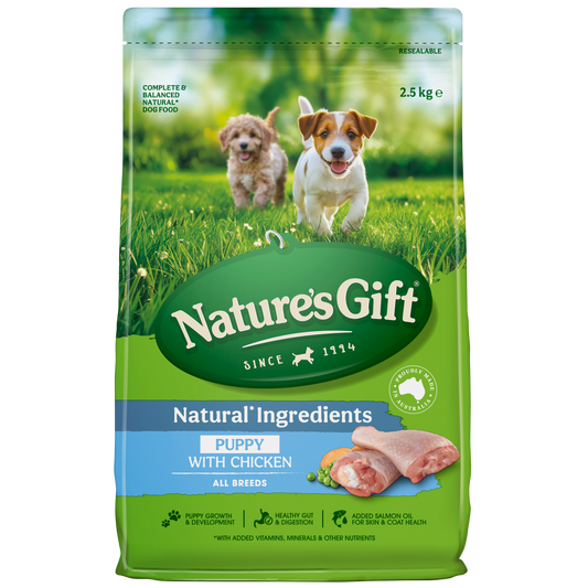 Nature's Gift Puppy Chicken Dry Dog Food 2.5kg x 4