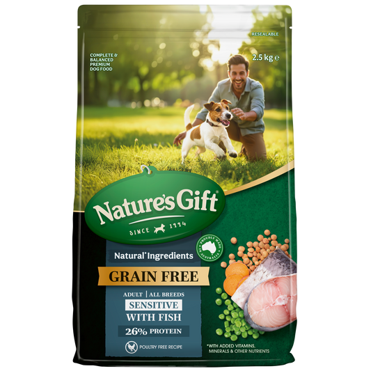 Nature's Gift Grain Free Sensitive with Fish Adult All Breeds 2.5kg x 4