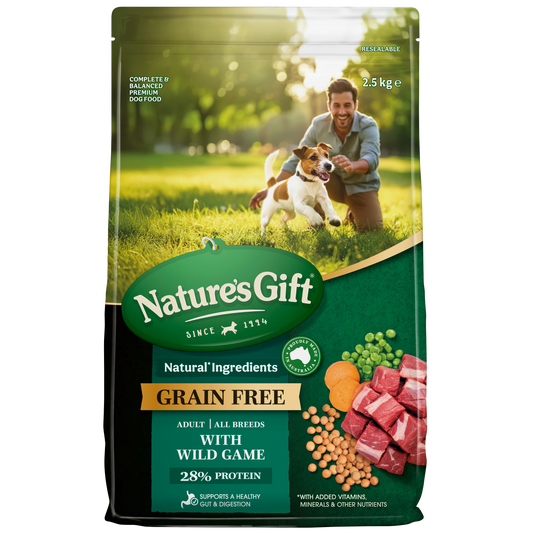 Nature's Gift Grain Free with Wild Game Adult All Breeds 2.5kg x 4