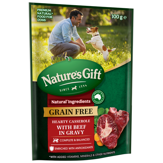 Nature's Gift Grain Free Hearty Casserole with Beef in Gravy 100g x 32