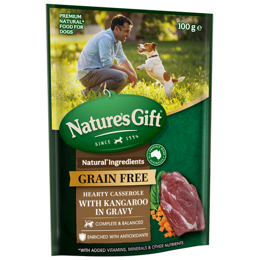 Nature's Gift Grain Free Hearty Casserole with Kangaroo in Gravy 100g x 32