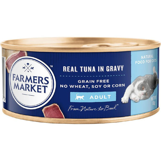 Farmers Market Adult Cat Real Tuna in Gravy 80g x 24