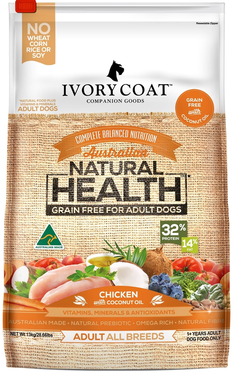 Ivory Coat Grain Free Adult Chicken with Coconut Oil 13kg x 1