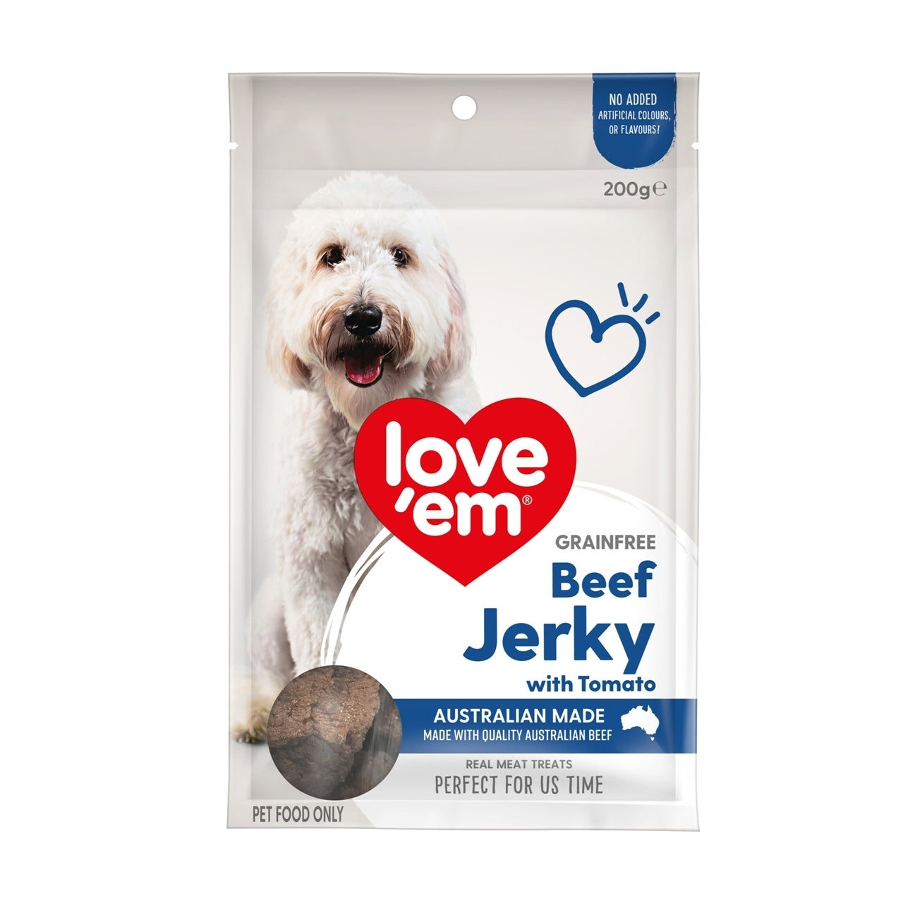 Love'em Beef & Tomato Jerky Treats 200g x 6