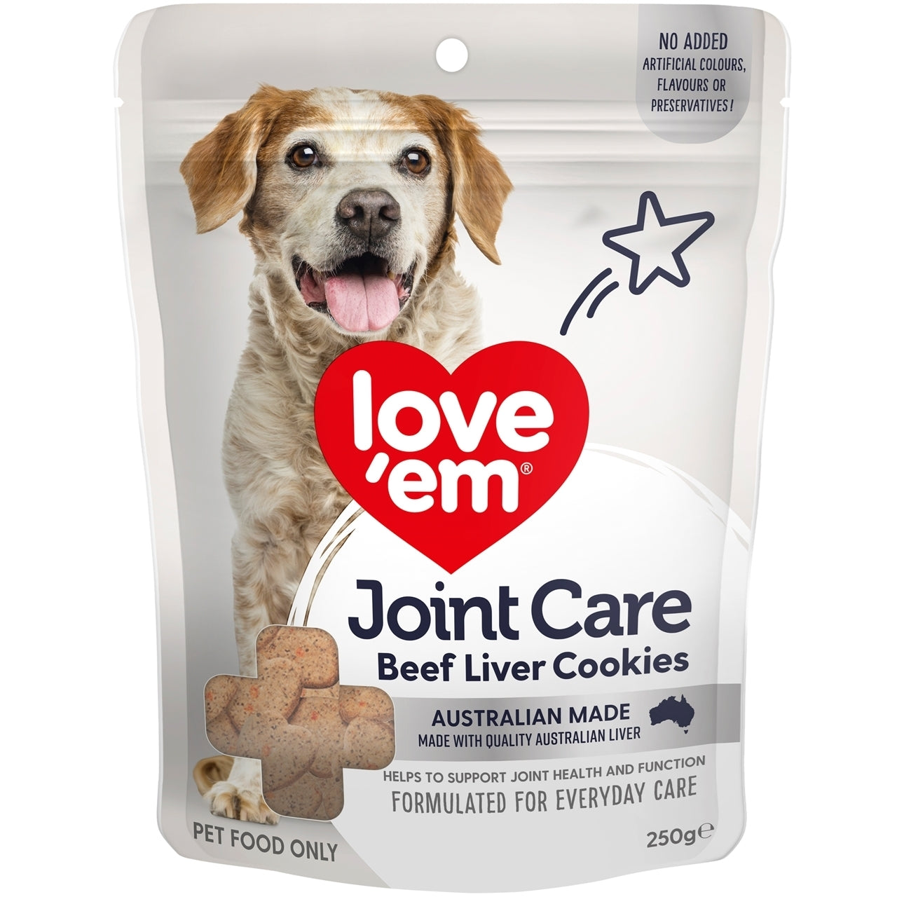 Love'em Treats Joint Care Beef Liver Cookies 250g x 5