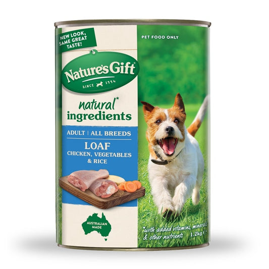 Nature's Gift Dog Loaf Chicken, Vegetables and Rice 1.2kg x 6