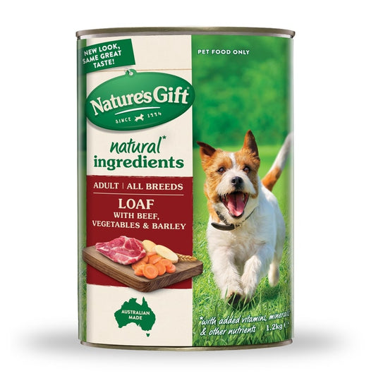 Nature's Gift Dog Loaf Beef, Vegetables and Barley 1.2kg x 6