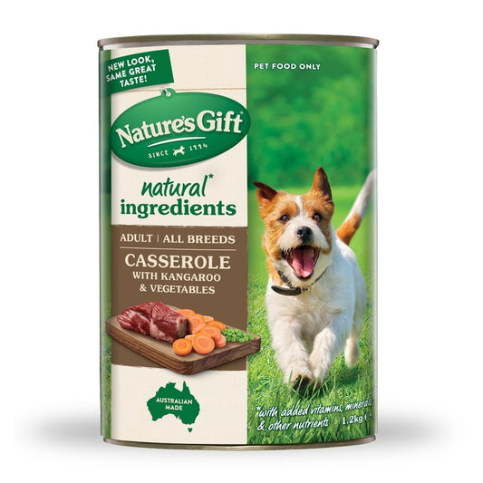 Nature's Gift Dog Casserole Kangaroo and Vegetables 1.2kg x 6