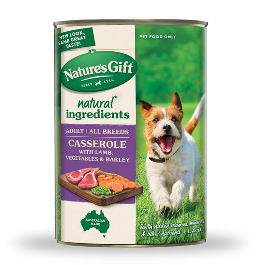 Nature's Gift Dog Casserole Lamb, Vegetables and Barley 1.2kg x 6