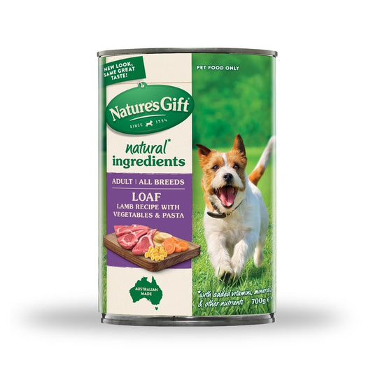 Nature's Gift Dog Loaf Lamb, Vegetables and Pasta 700g x 12