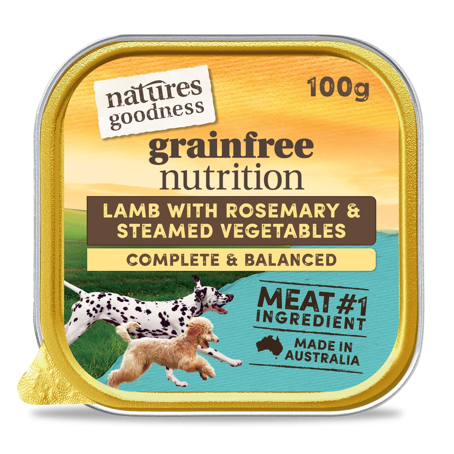 Natures Goodness Grain Free Dog Loaf Lamb with Rosemary and Steamed Vegetables 100g x 9