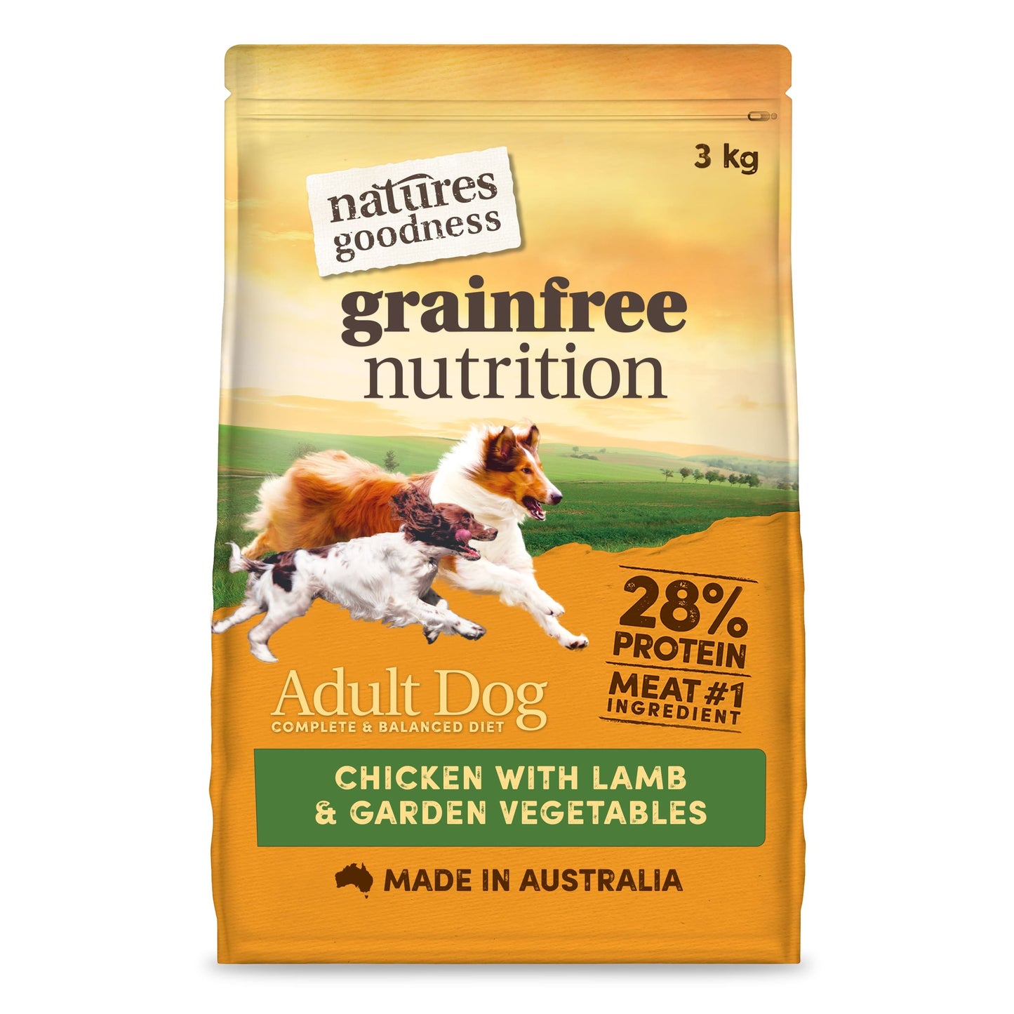 Natures Goodness Grain Free Chicken with Lamb and Vegetables 3kg x 4